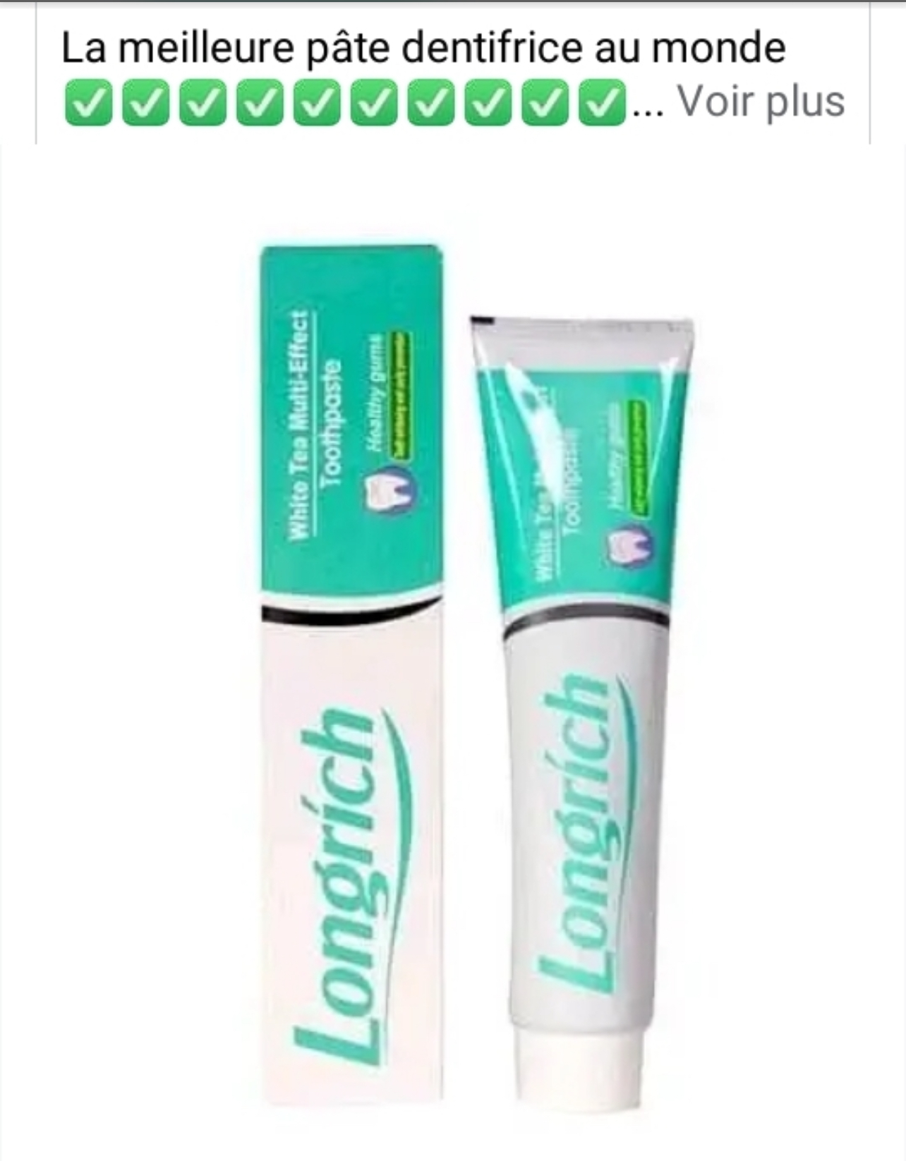 Pâte dentifrice Longrich, Tawfeex Market, Tawfeex, ecommerce, senegal, market